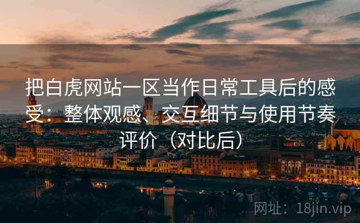 把白虎网站一区当作日常工具后的感受：整体观感、交互细节与使用节奏评价（对比后）