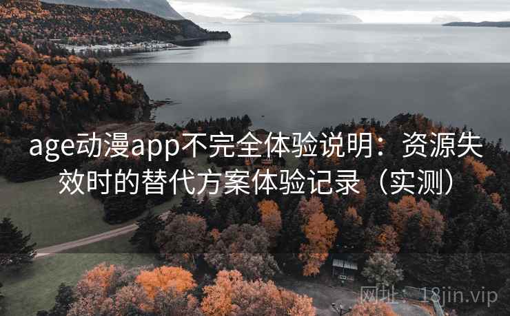 age动漫app不完全体验说明：资源失效时的替代方案体验记录（实测）