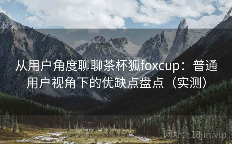 从用户角度聊聊茶杯狐foxcup：普通用户视角下的优缺点盘点（实测）