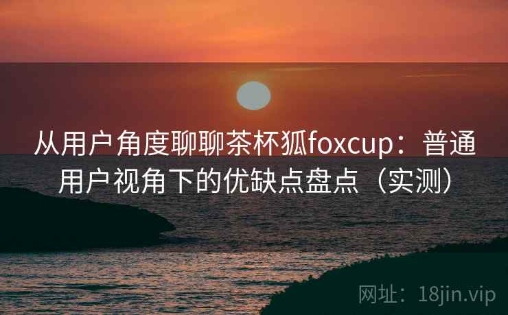 从用户角度聊聊茶杯狐foxcup：普通用户视角下的优缺点盘点（实测）