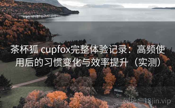茶杯狐 cupfox完整体验记录：高频使用后的习惯变化与效率提升（实测）