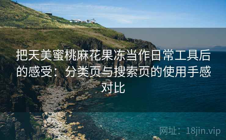 把天美蜜桃麻花果冻当作日常工具后的感受：分类页与搜索页的使用手感对比