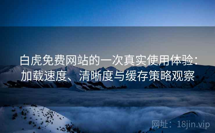 白虎免费网站的一次真实使用体验:加载速度、清晰度与缓存策略观察 白虎免费网站的一次真实使用体验:加载速度、清晰度与缓存策略观察