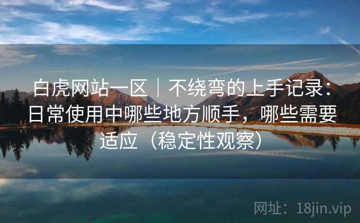白虎网站一区|不绕弯的上手记录:日常使用中哪些地方顺手,哪些需要适应(稳定性观察) 白虎网站一区|不绕弯的上手记录:日常使用中哪些地方顺手,哪些需要适应(稳定性观察)